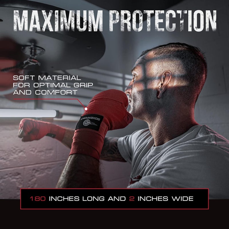 BOXERPOINT 180" Ringside Boxing Wraps for Men & Women - Breathable Hand Wraps for Boxing, Muay Thai, Kickboxing, MMA Gear - Image 4